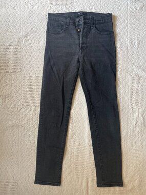DSTLD Mom Jeans, Faded Black wash - 26x 30